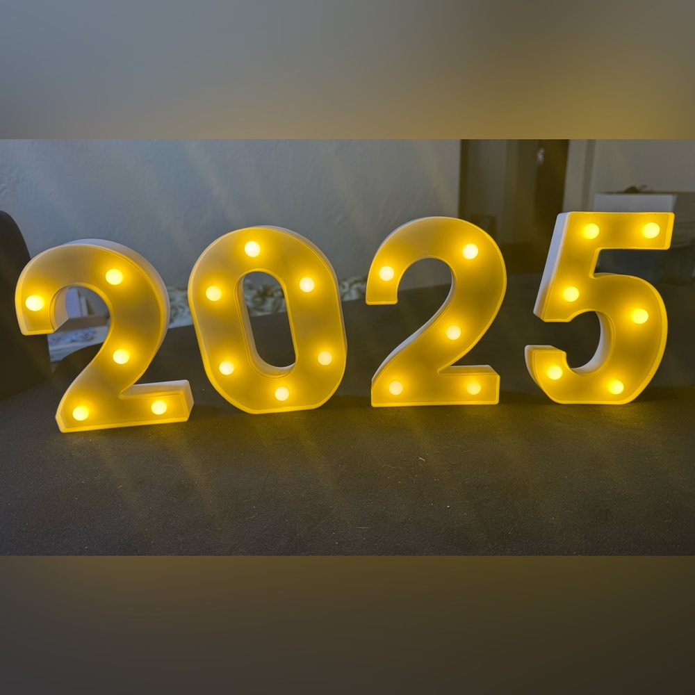 2025 Marquee Light-Up Numbers - Batteries Included